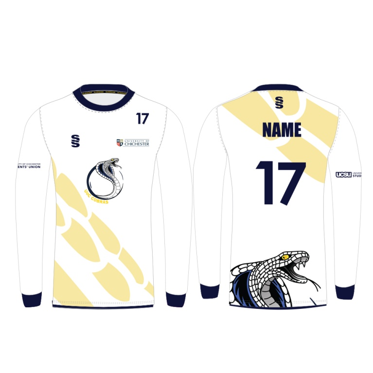 University of Chichester - Long Sleeved Ultimate Frisbee Shirt (White) - Men's