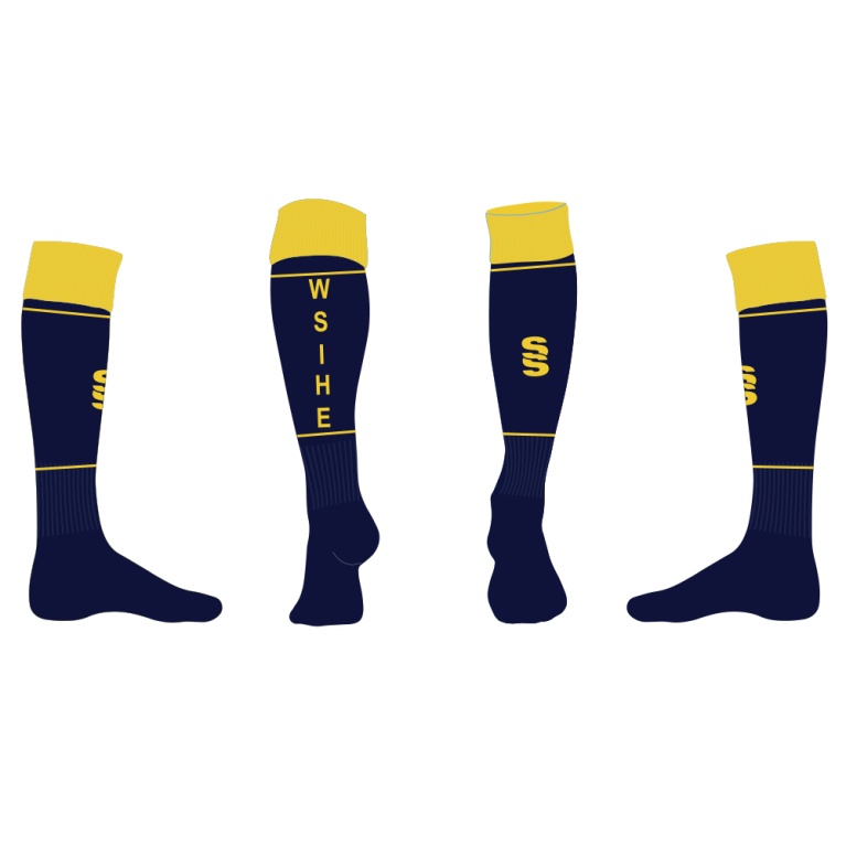 University of Chichester - Bespoke Socks : Navy/Yellow