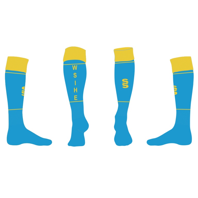 University of Chichester - Bespoke Socks : Sky/Yellow