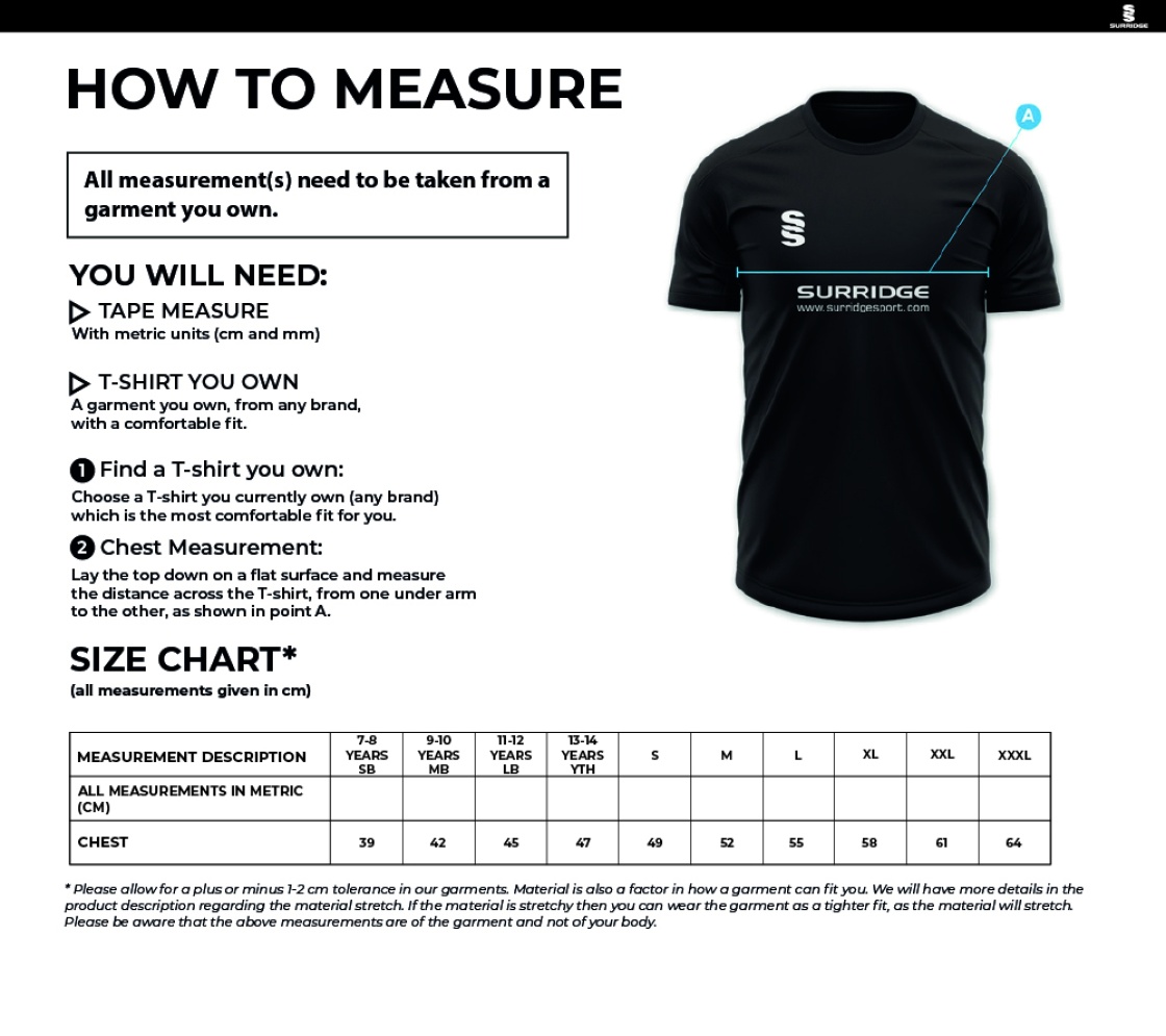 University of Chichester - Long Sleeve Basketball Training Shirt - Size Guide