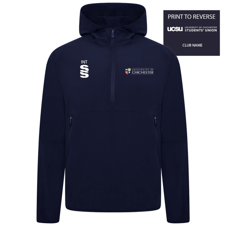 University of Chichester - Dual Elite 1/4 Zip Hoody / Rain Jacket : Navy